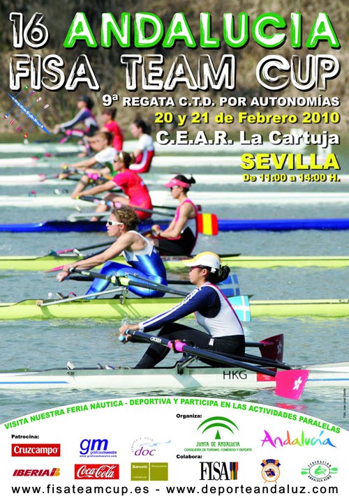 Cartel de la XVI Regata Internacional Andalucía FISA Team Cup