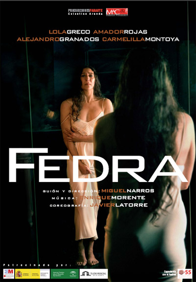 Cartel de la obra teatral de 'Fedra' de Miguel Narros