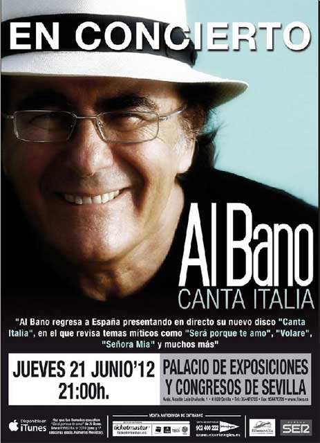 Albano en Sevilla, actuación el 21 de junio de 2012 en el Auditorio Al-Ándalus de Fibes