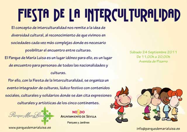 Encuentro de culturas y nacionalidades el 24 de septiembre de 2011 en el Parque de María Luisa de Sevilla