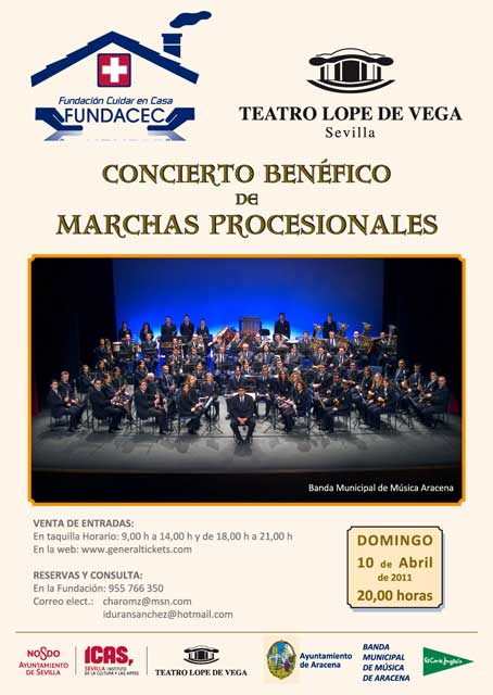Concierto de marchas procesionales en Sevilla a beneficio de la Fundación Cuidar en Casa (FUNDACEC) 