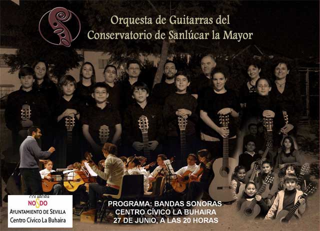 El 27 de junio de 2012, actuación de la Orquesta de Guitarras del Conservatorio de Sanlúcar la Mayor