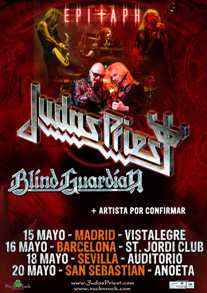 Judas Priest en Sevilla, actuación el 18 de mayo de 2012 en el Auditorio de La Cartuja junto a Blind Guardian