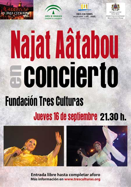 Najat Aâtabou actuará en Sevilla dentro del ciclo Marruecos en Tres Culturas