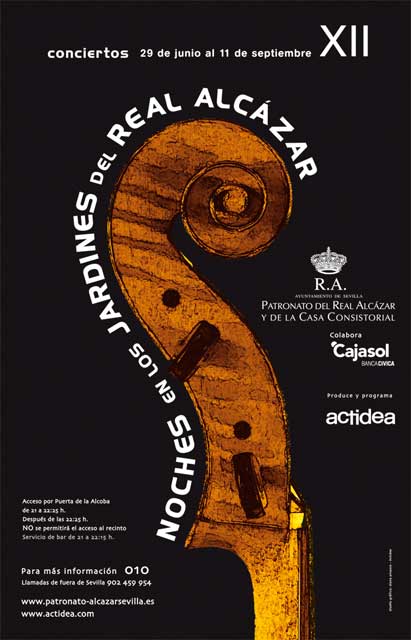 Programación de las actuaciones del 5 al 11 de septiembre en las Noches en los Jardines del Alcázar de Sevilla 2011. ¡Última Semana!