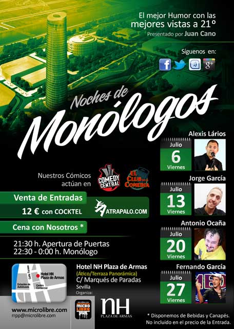 Los viernes 6, 13, 20 y 27 de julio de 2012 en el hotel NH Plaza de Armas de Sevilla