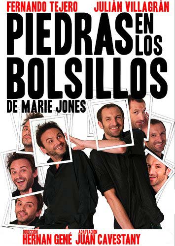 Cartel de la obra teatral 'Piedras en los bolsillos' en Sevilla