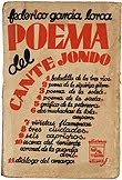 Federico García Lorca, Poema del cante jondo, Madrid, Ulises, 1931. Cubierta de Mauricio Amster