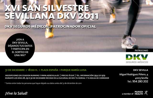 El 31 de diciembre de 2011 será la San Silvestre de Sevilla, inscripciones hasta el 27