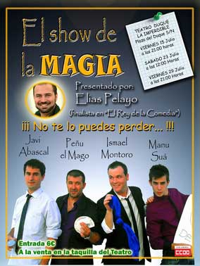 Espectáculo de magia durante el mes de julio en la sala La Imperdible de Sevilla