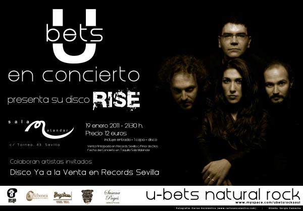 La banda de rock sevillana U-Bets presenta su primer disco 'Rise' en la Sala Malandar